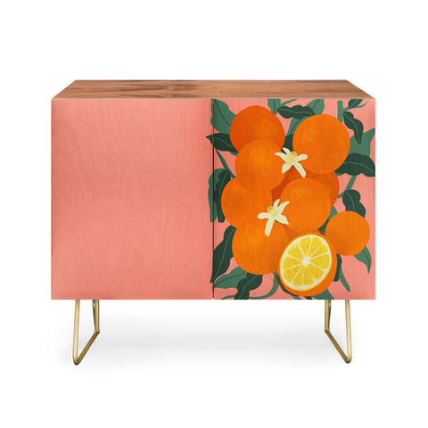 Viviana Gonzalez Fruit Harvest 01 Oranges Credenza