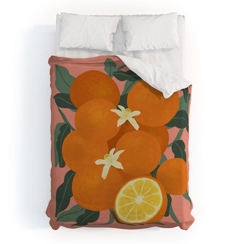 Viviana Gonzalez Fruit Harvest 01 Oranges Duvet Cover