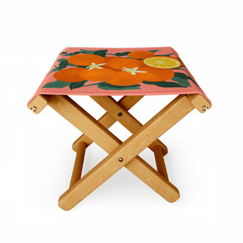 Viviana Gonzalez Fruit Harvest 01 Oranges Folding Stool