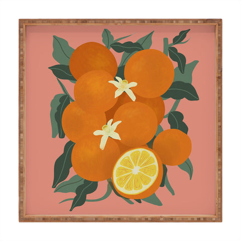 Viviana Gonzalez Fruit Harvest 01 Oranges Square Tray