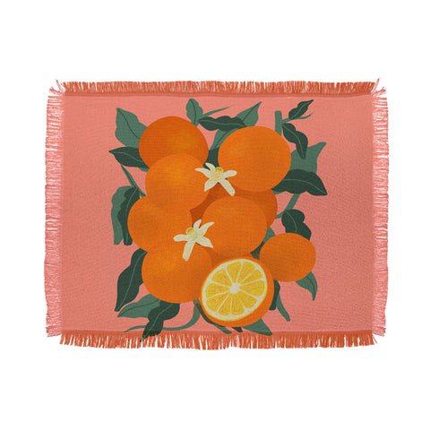 Viviana Gonzalez Fruit Harvest 01 Oranges Throw Blanket