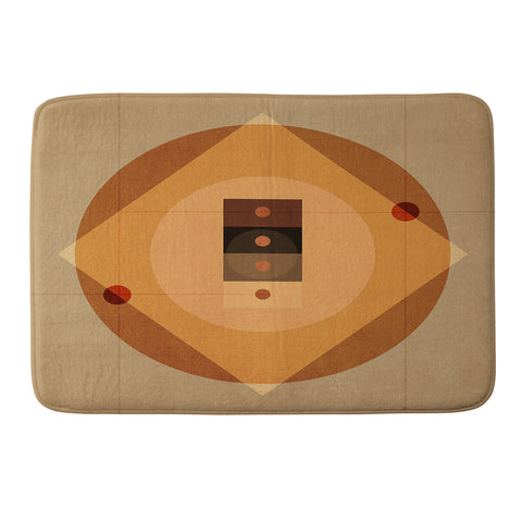 Viviana Gonzalez Geometric Abstract 3 Memory Foam Bath Mat