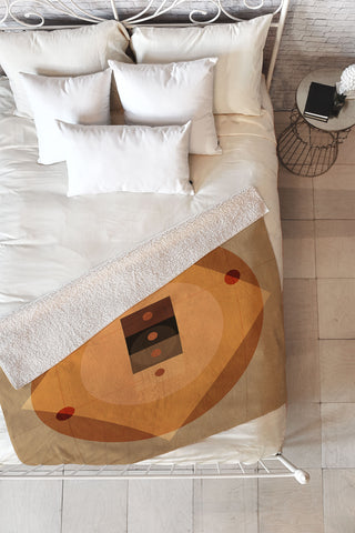 Viviana Gonzalez Geometric Abstract 3 Fleece Throw Blanket