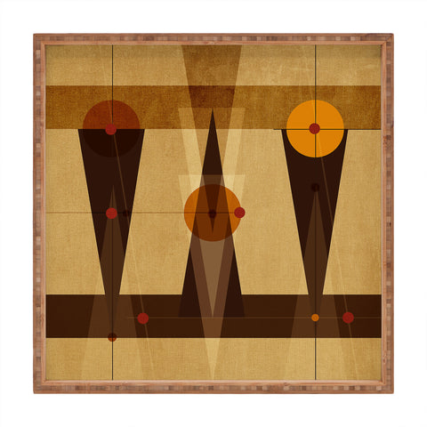 Viviana Gonzalez Geometric Abstract 4 Square Tray