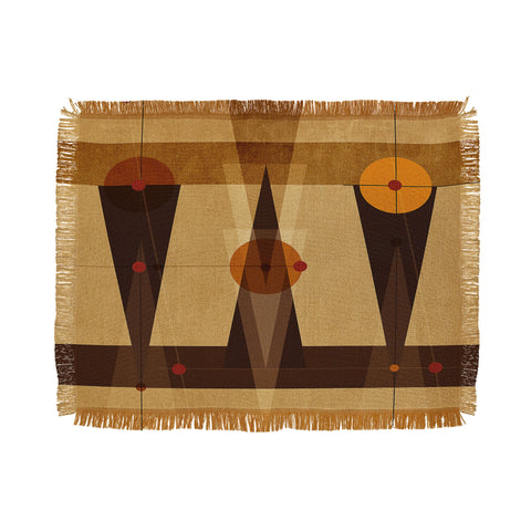Viviana Gonzalez Geometric Abstract 4 Throw Blanket