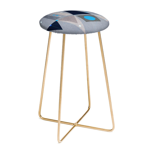 Viviana Gonzalez Geometric Abstract 5 Counter Stool