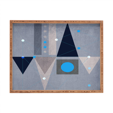 Viviana Gonzalez Geometric Abstract 5 Rectangular Tray