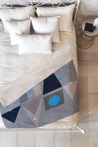 Viviana Gonzalez Geometric Abstract 5 Fleece Throw Blanket