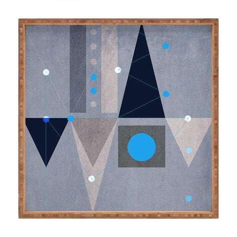 Viviana Gonzalez Geometric Abstract 5 Square Tray