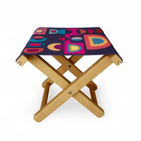 Viviana Gonzalez Geometric Colorplay 1 Folding Stool