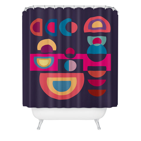 Viviana Gonzalez Geometric Colorplay 1 Shower Curtain