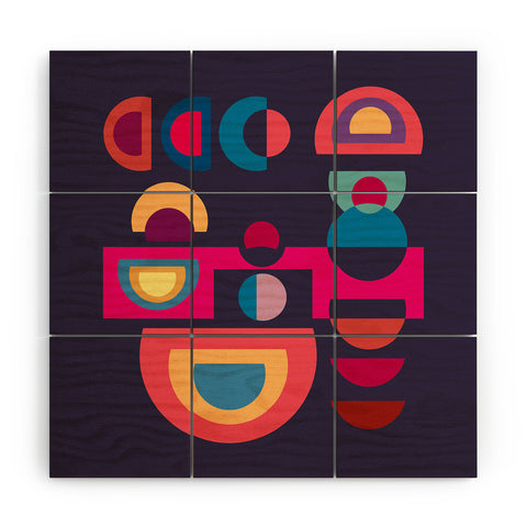 Viviana Gonzalez Geometric Colorplay 1 Wood Wall Mural