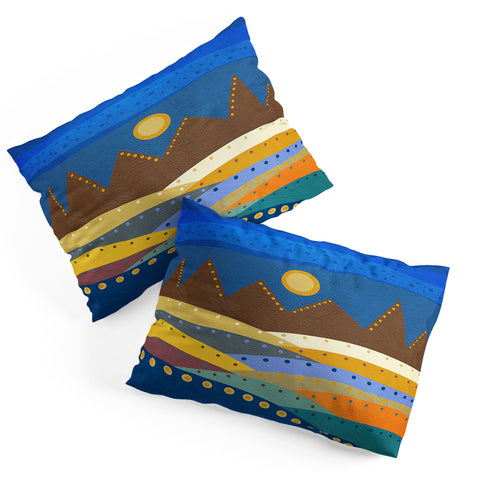 Viviana Gonzalez Geometric Landscape I Pillow Shams