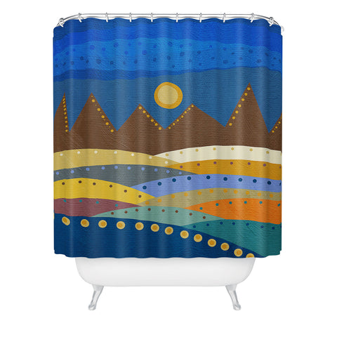 Viviana Gonzalez Geometric Landscape I Shower Curtain
