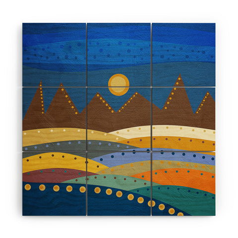 Viviana Gonzalez Geometric Landscape I Wood Wall Mural