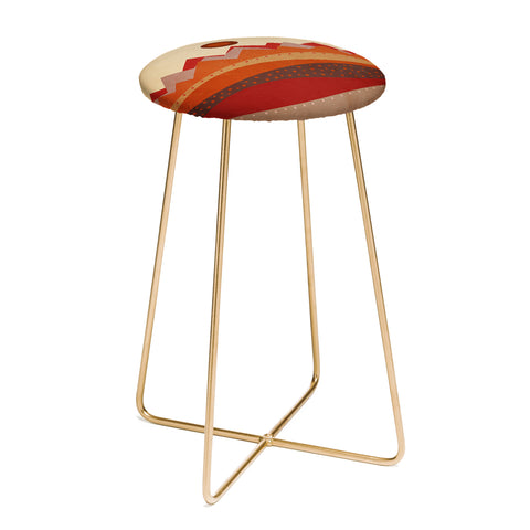 Viviana Gonzalez Geometric Landscape II Counter Stool