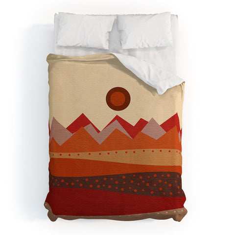 Viviana Gonzalez Geometric Landscape II Duvet Cover