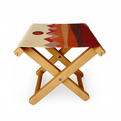 Viviana Gonzalez Geometric Landscape II Folding Stool