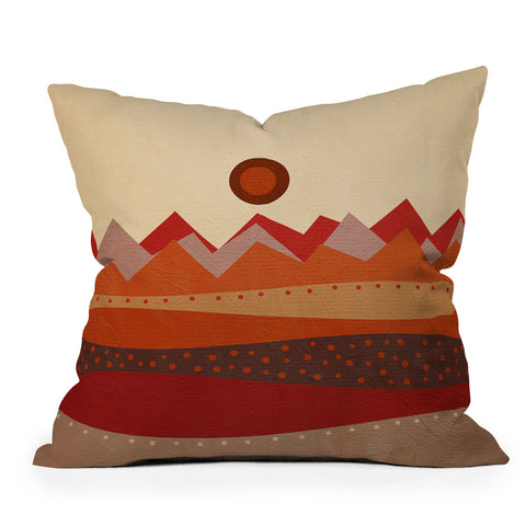 Viviana Gonzalez Geometric Landscape II Throw Pillow