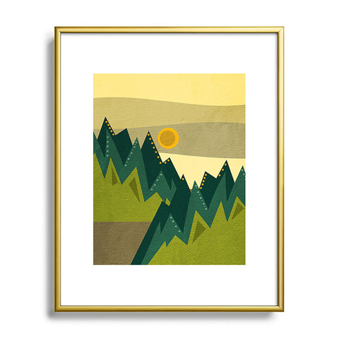 Viviana Gonzalez Geometric Landscape III Metal Framed Art Print