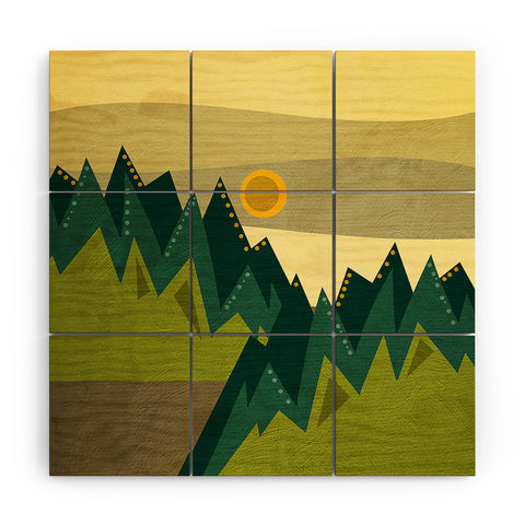 Viviana Gonzalez Geometric Landscape III Wood Wall Mural