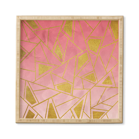 Viviana Gonzalez Geometric pink and gold Framed Wall Art