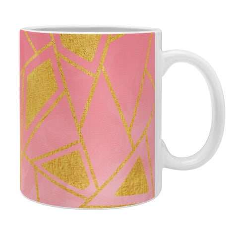 Viviana Gonzalez Geometric pink and gold Coffee Mug
