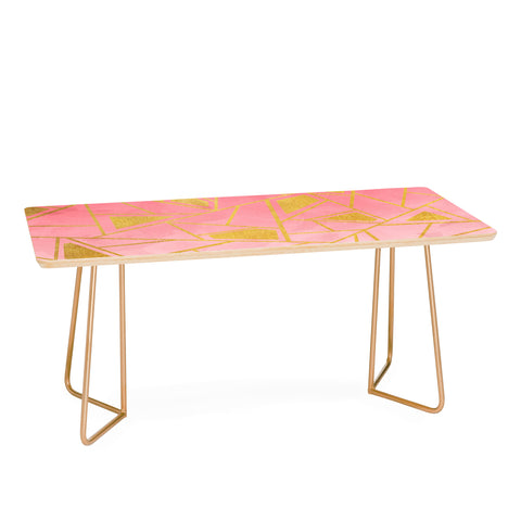 Viviana Gonzalez Geometric pink and gold Coffee Table