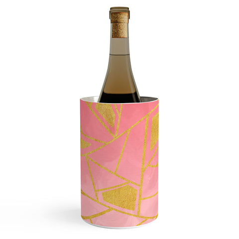 Viviana Gonzalez Geometric pink and gold Wine Chiller