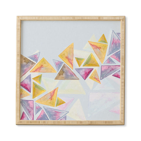 Viviana Gonzalez Geometric watercolor play 01 Framed Wall Art