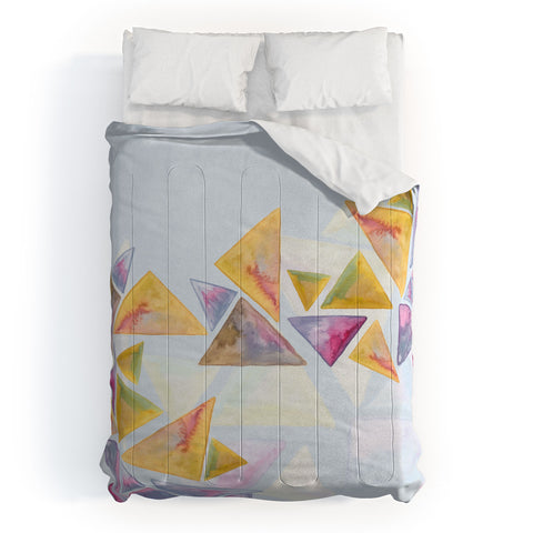 Viviana Gonzalez Geometric watercolor play 01 Comforter