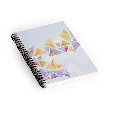 Viviana Gonzalez Geometric watercolor play 01 Spiral Notebook