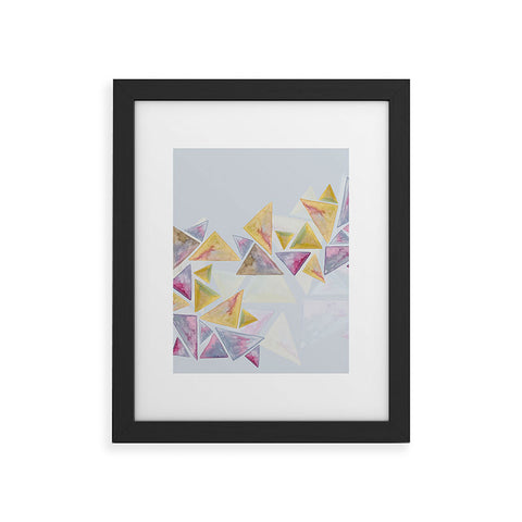 Viviana Gonzalez Geometric watercolor play 01 Framed Art Print