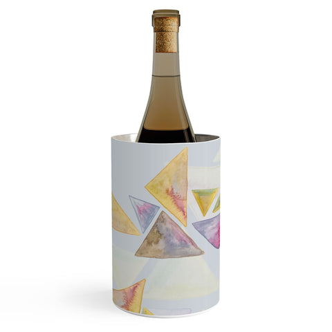 Viviana Gonzalez Geometric watercolor play 01 Wine Chiller