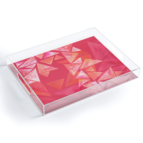 Viviana Gonzalez Geometric watercolor play 02 Acrylic Tray