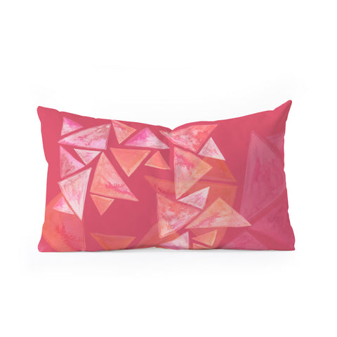 Viviana Gonzalez Geometric watercolor play 02 Oblong Throw Pillow
