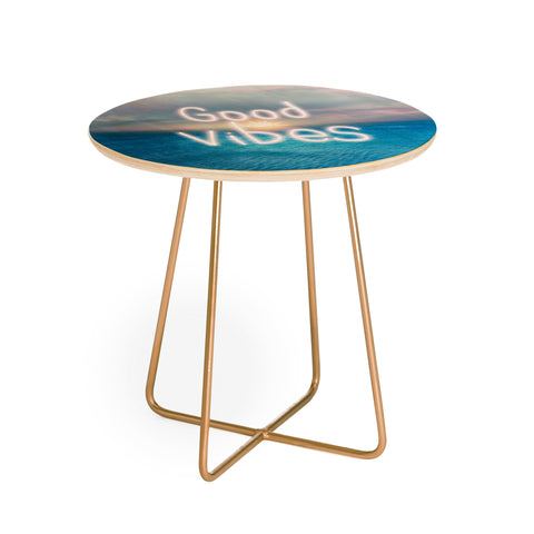 Viviana Gonzalez Good Vibes I Round Side Table
