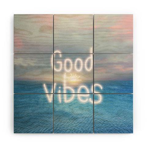 Viviana Gonzalez Good Vibes I Wood Wall Mural