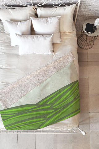 Viviana Gonzalez Greenery Sensation 02 Fleece Throw Blanket