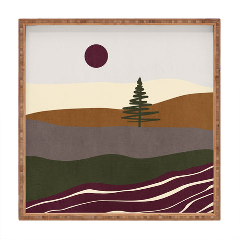 Viviana Gonzalez Holiday Vibes Landscape 1 Square Tray
