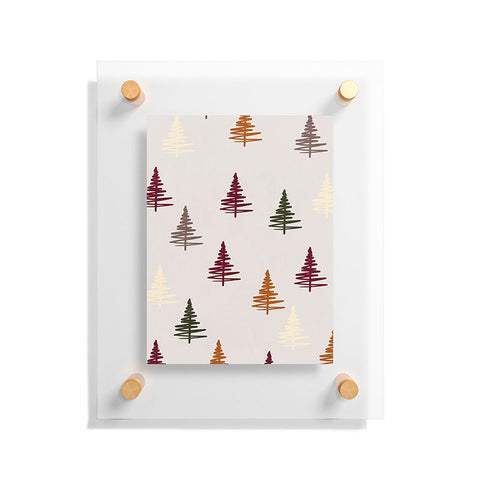 Viviana Gonzalez Holiday Vibes trees 1 Floating Acrylic Print