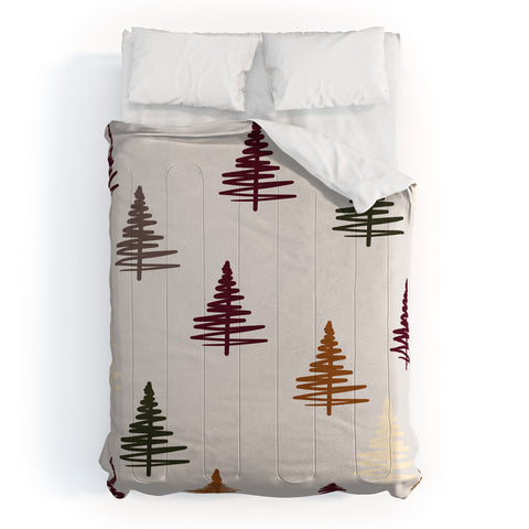 Viviana Gonzalez Holiday Vibes trees 1 Comforter