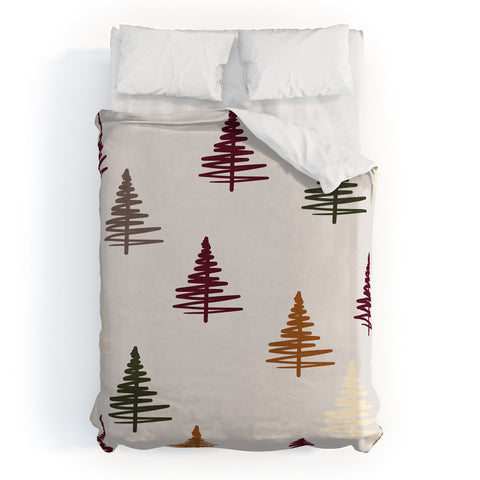 Viviana Gonzalez Holiday Vibes trees 1 Duvet Cover