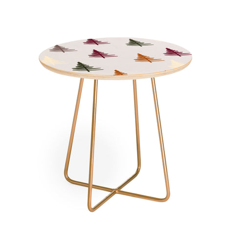 Viviana Gonzalez Holiday Vibes trees 1 Round Side Table
