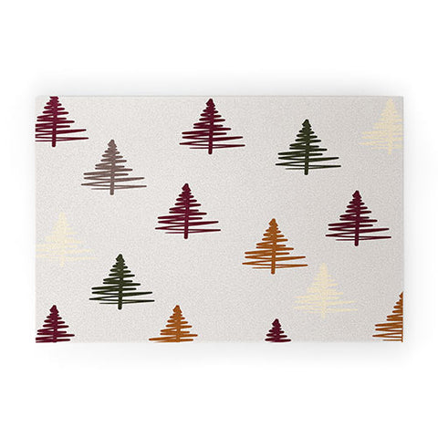 Viviana Gonzalez Holiday Vibes trees 1 Welcome Mat