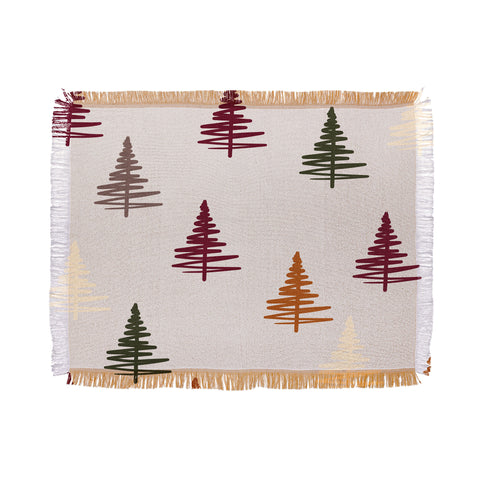 Viviana Gonzalez Holiday Vibes trees 1 Throw Blanket