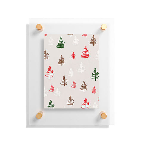 Viviana Gonzalez Holiday Vibes trees 2 Floating Acrylic Print