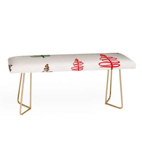 Viviana Gonzalez Holiday Vibes trees 2 Bench