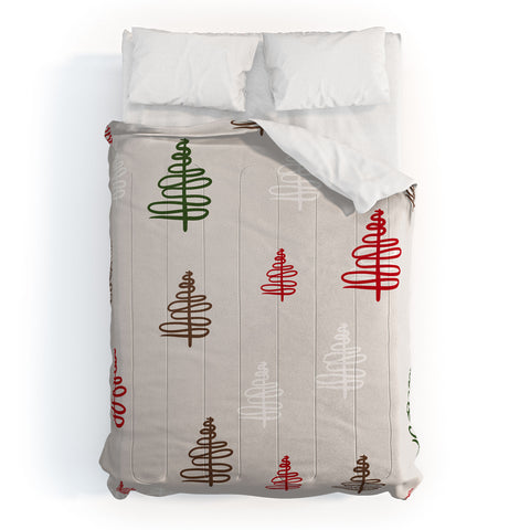 Viviana Gonzalez Holiday Vibes trees 2 Comforter