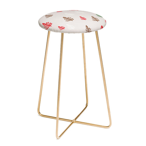 Viviana Gonzalez Holiday Vibes trees 2 Counter Stool